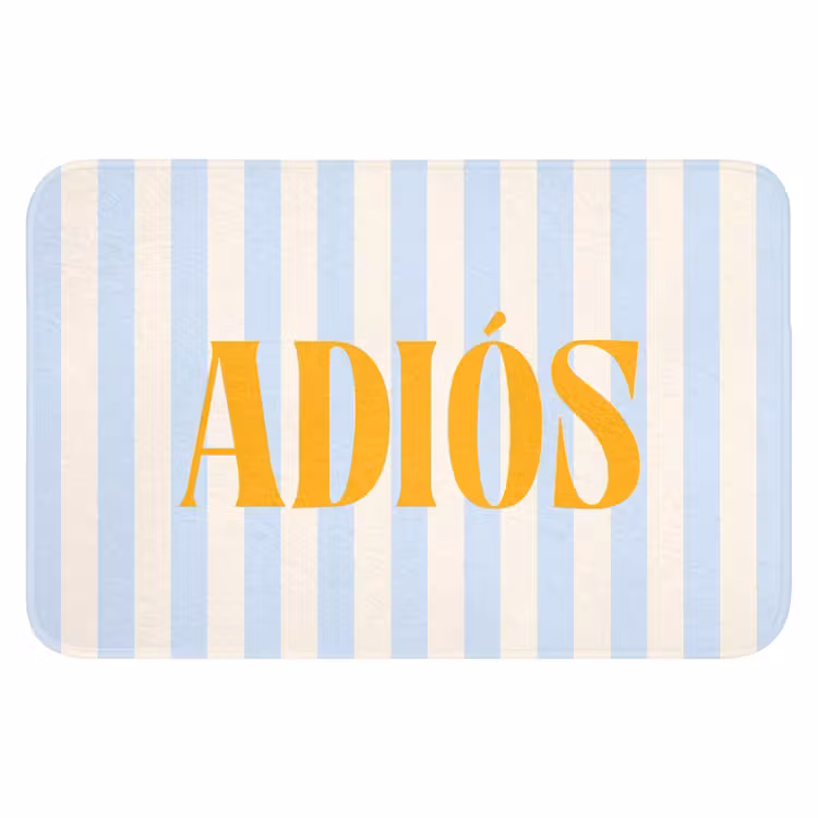 WC Mat - Oranje - Blauw - Strepen - Adiós — 1
