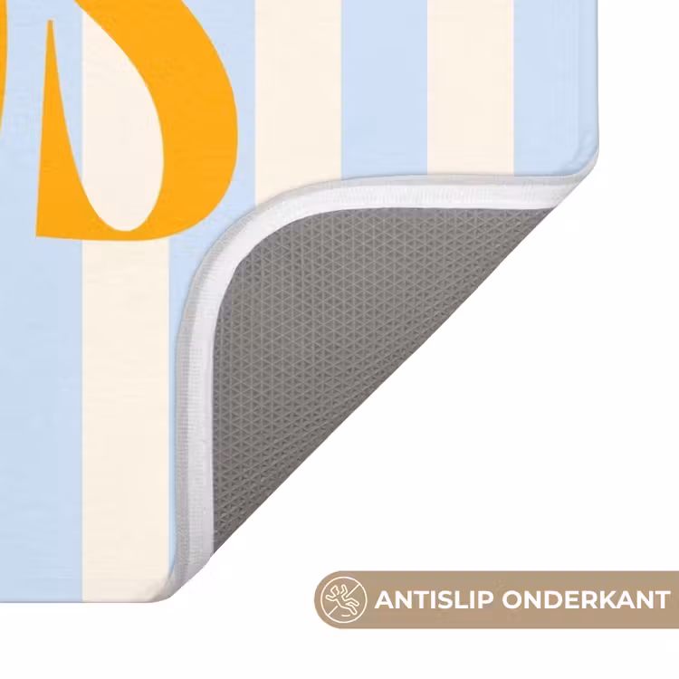 WC Mat - Oranje - Blauw - Strepen - Adiós — 3