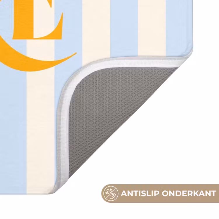 WC Mat - Oranje - Blauw - Strepen - Amore — 3