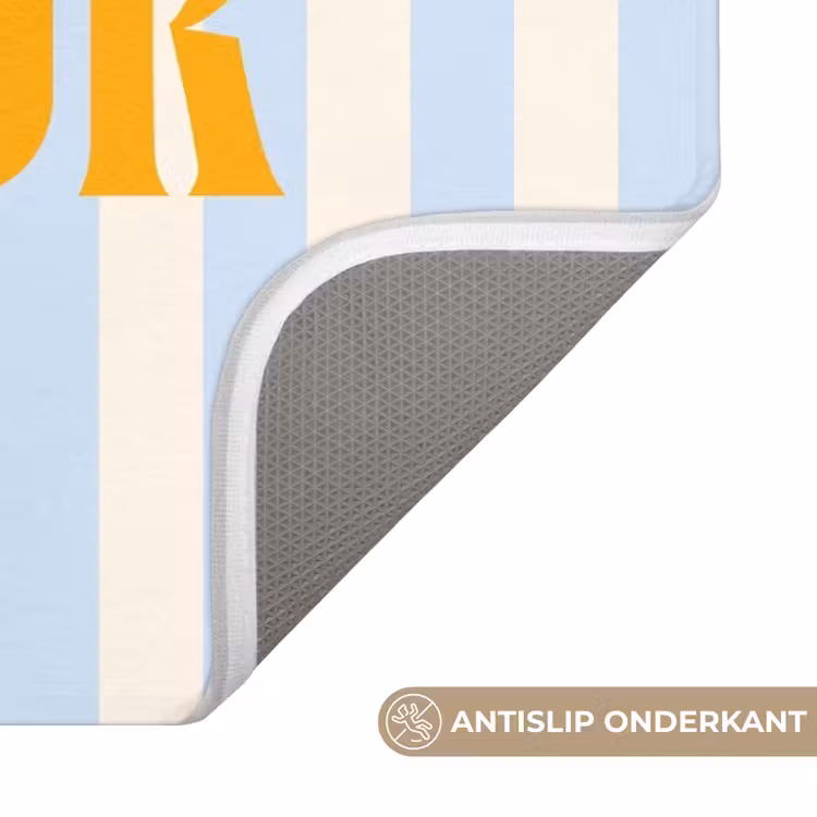 WC Mat - Oranje - Blauw - Strepen - Amour — 3