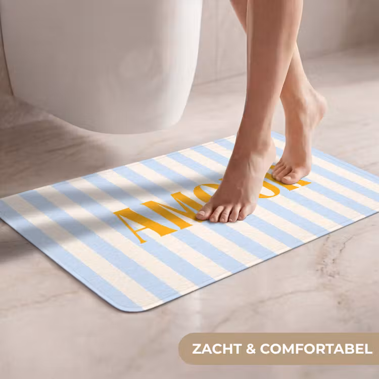 WC Mat - Oranje - Blauw - Strepen - Amour — 7