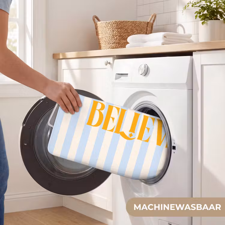WC Mat - Oranje - Blauw - Strepen - Believe — 5