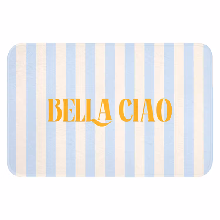 WC Mat - Oranje - Blauw - Strepen - Bella ciao — 1