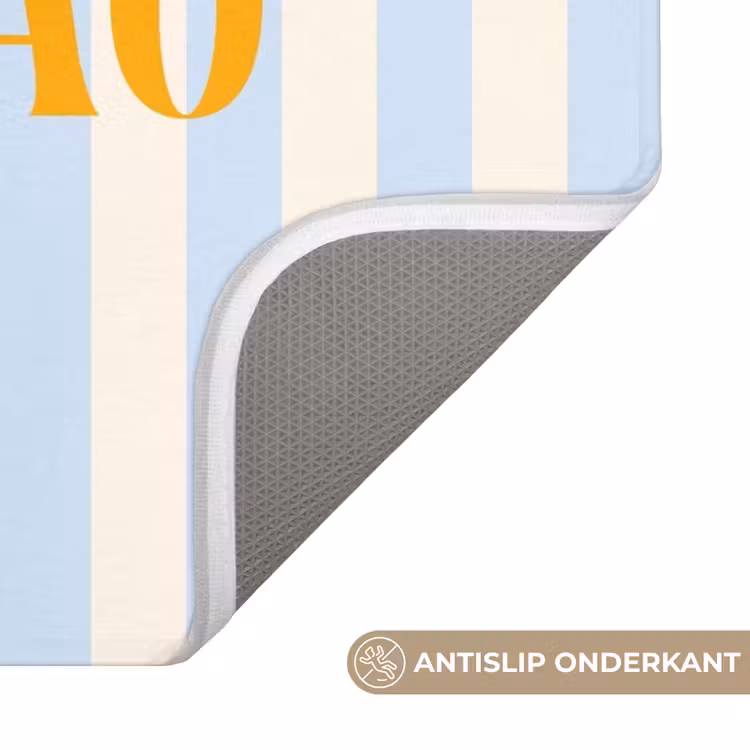 WC Mat - Oranje - Blauw - Strepen - Bella ciao — 3
