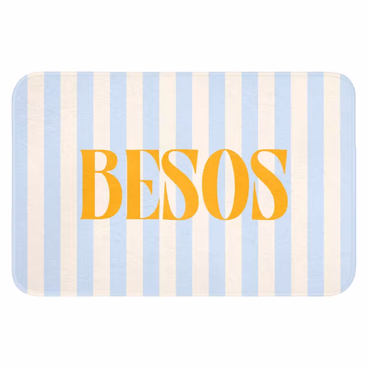 WC Mat - Oranje - Blauw - Strepen - Besos — 1