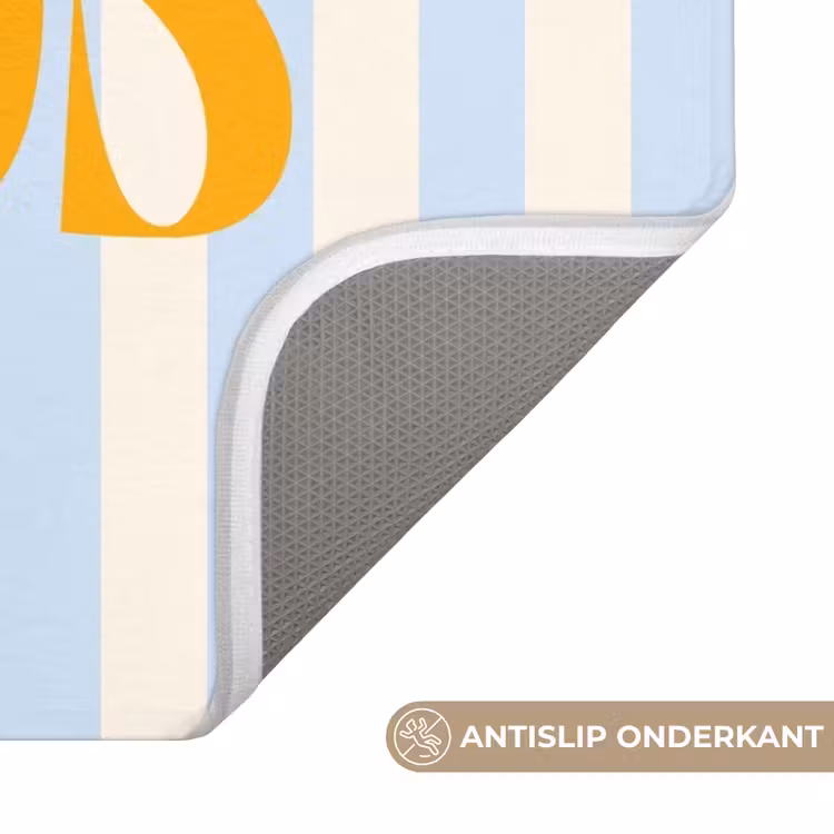 WC Mat - Oranje - Blauw - Strepen - Besos — 3