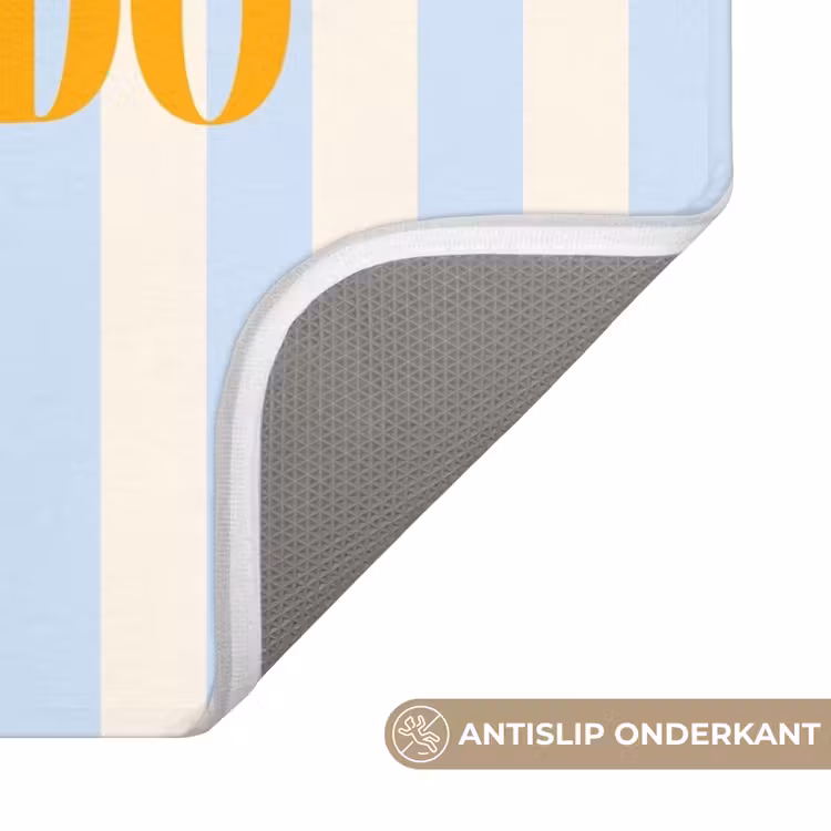 WC Mat - Oranje - Blauw - Strepen - Bienvenido — 3