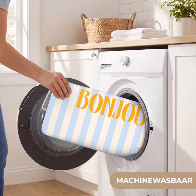 WC Mat - Oranje - Blauw - Strepen - Bonjour — 5