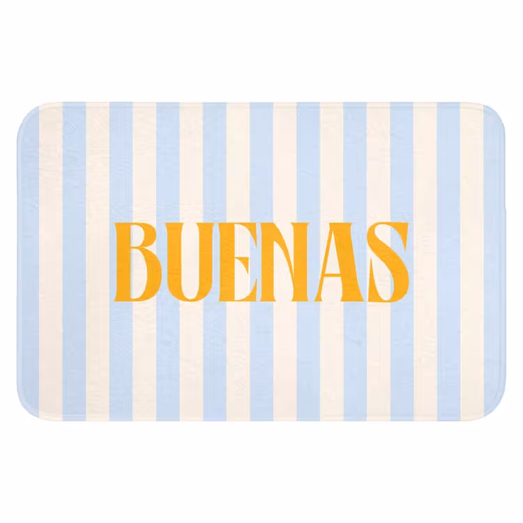 WC Mat - Oranje - Blauw - Strepen - Buenas — 1