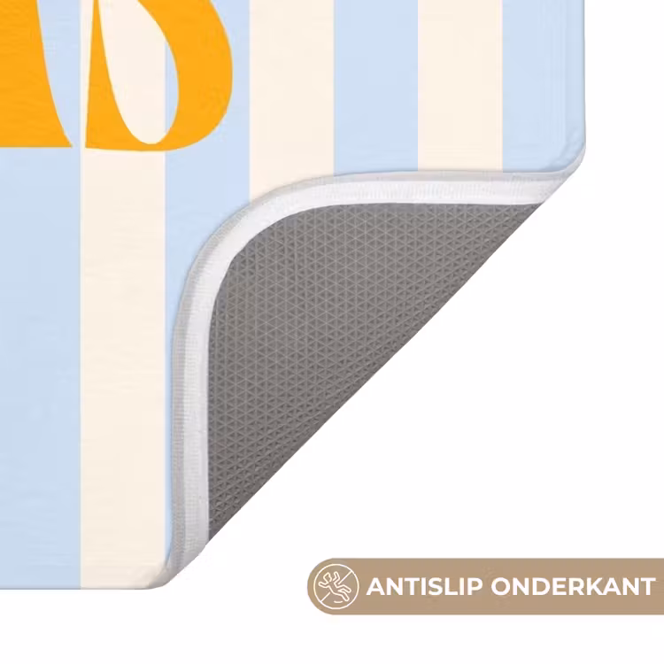 WC Mat - Oranje - Blauw - Strepen - Buenas — 3