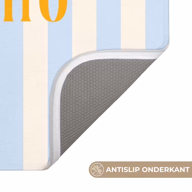 WC Mat - Oranje - Blauw - Strepen - Buon appetito — 3