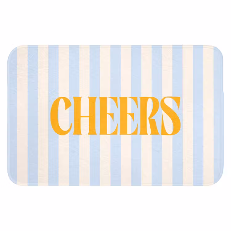 WC Mat - Oranje - Blauw - Strepen - Cheers — 1