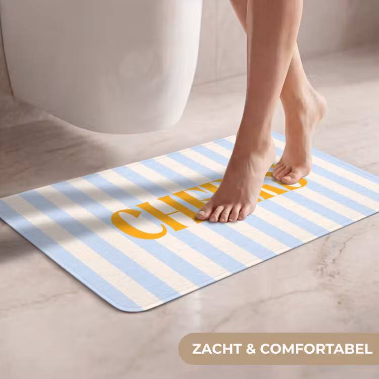 WC Mat - Oranje - Blauw - Strepen - Cheers — 7