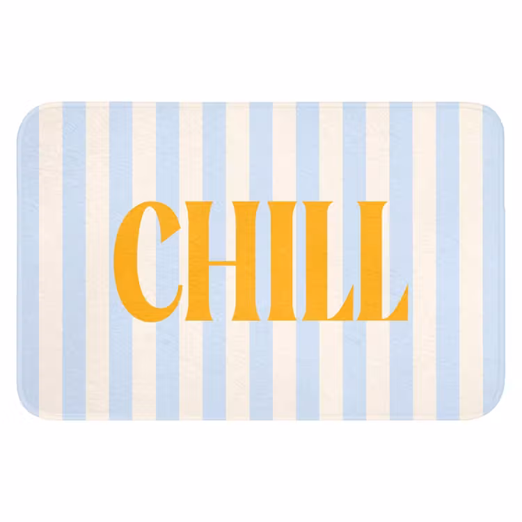WC Mat - Oranje - Blauw - Strepen - Chill — 1