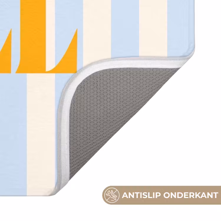 WC Mat - Oranje - Blauw - Strepen - Chill — 3