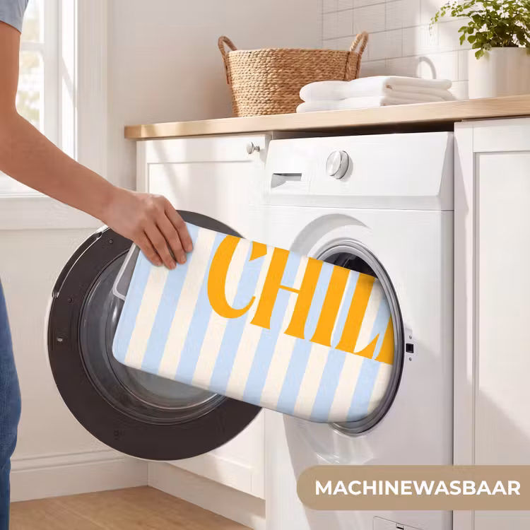 WC Mat - Oranje - Blauw - Strepen - Chill — 5