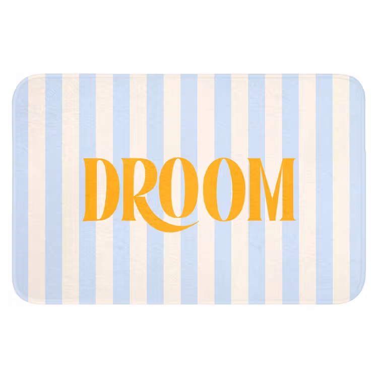 WC Mat - Oranje - Blauw - Strepen - Droom — 1