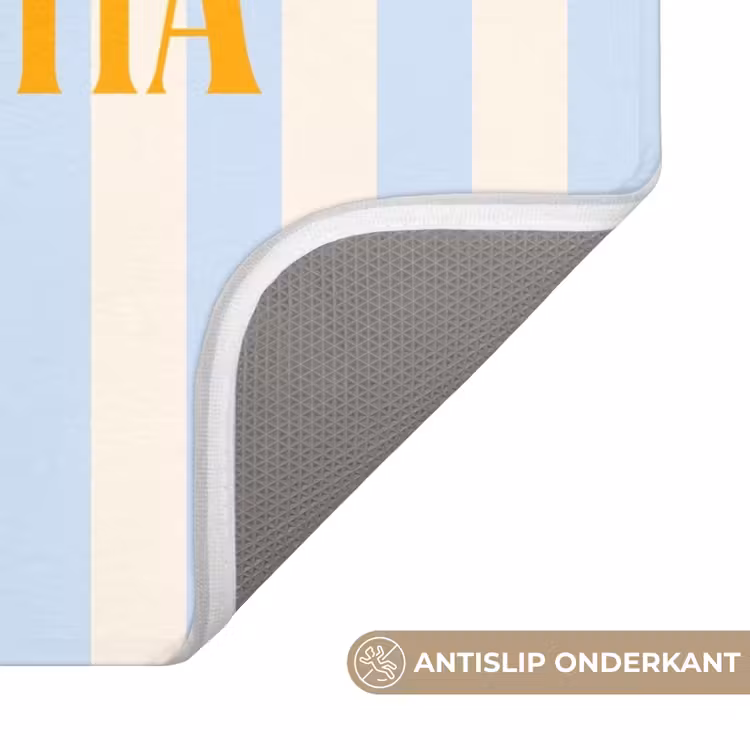 WC Mat - Oranje - Blauw - Strepen - La dolce vita — 3
