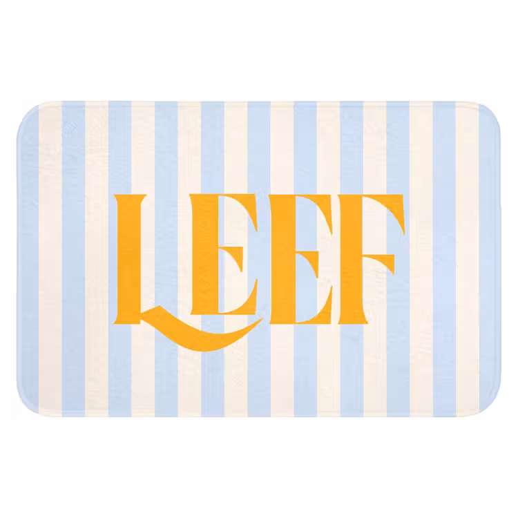 WC Mat - Oranje - Blauw - Strepen - Leef — 1