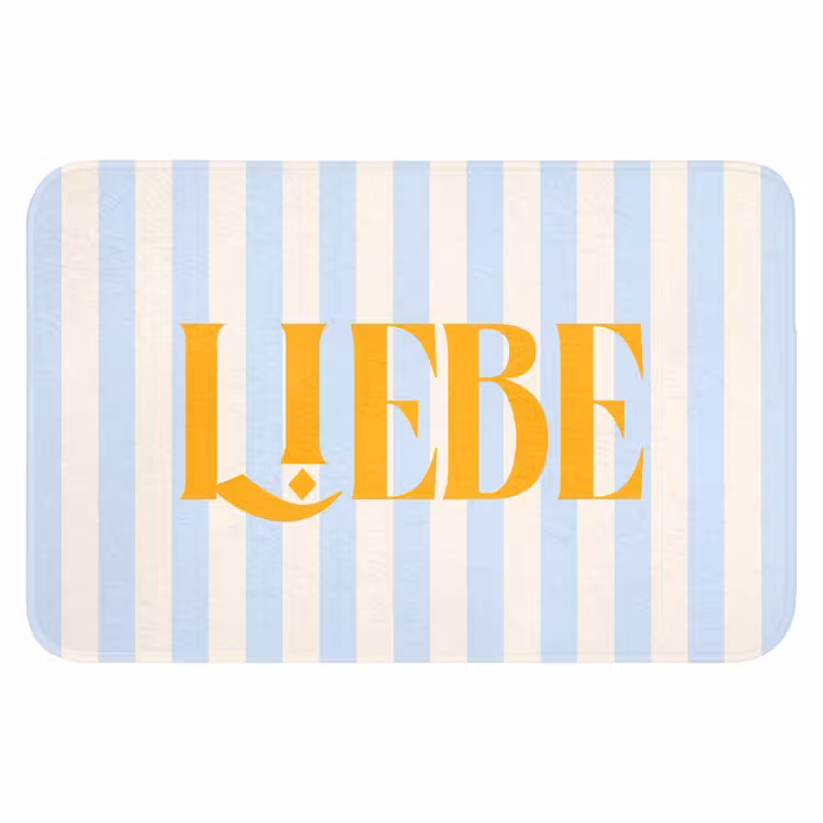 WC Mat - Oranje - Blauw - Strepen - Liebe — 1
