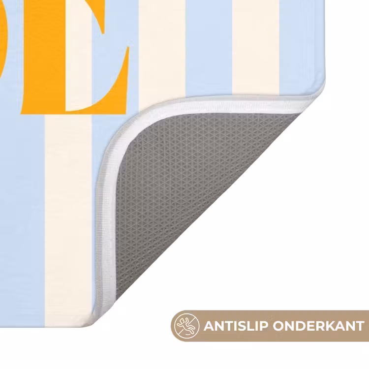WC Mat - Oranje - Blauw - Strepen - Liebe — 3
