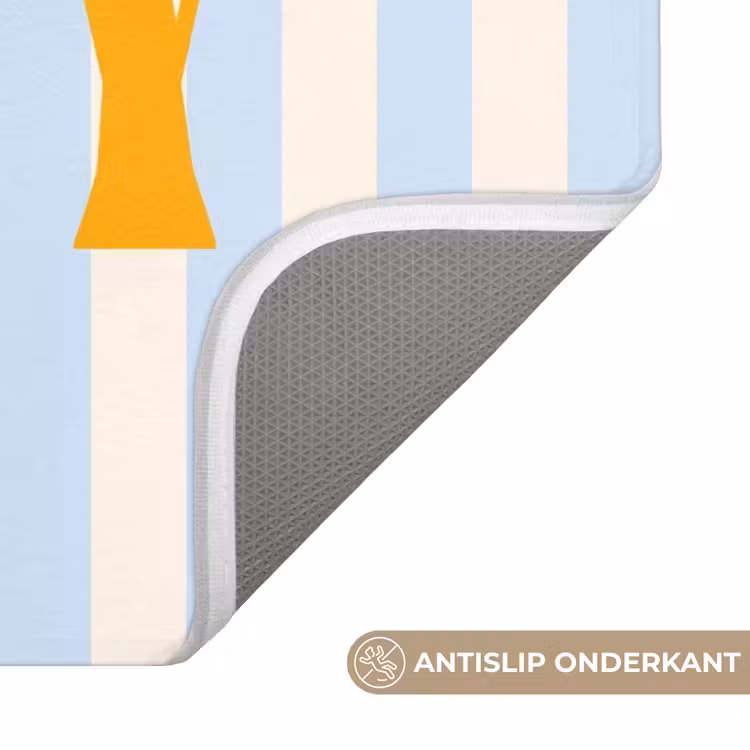 WC Mat - Oranje - Blauw - Strepen - Okay — 3