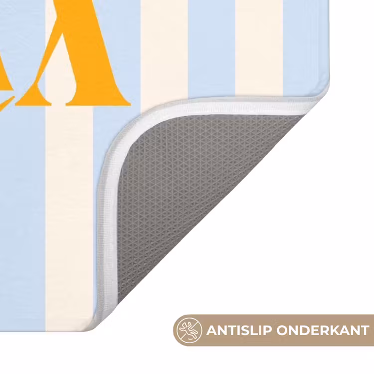 WC Mat - Oranje - Blauw - Strepen - Relax — 3