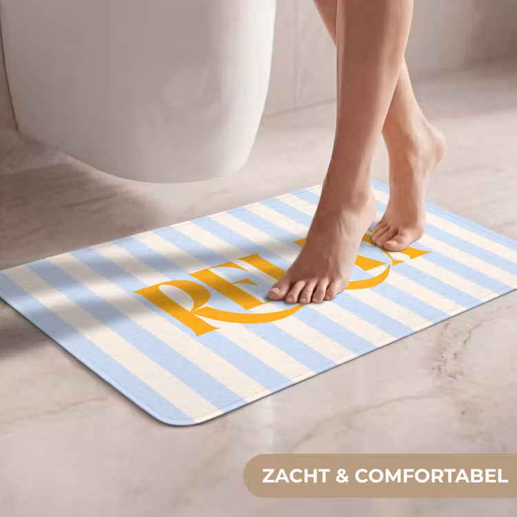 WC Mat - Oranje - Blauw - Strepen - Relax — 7