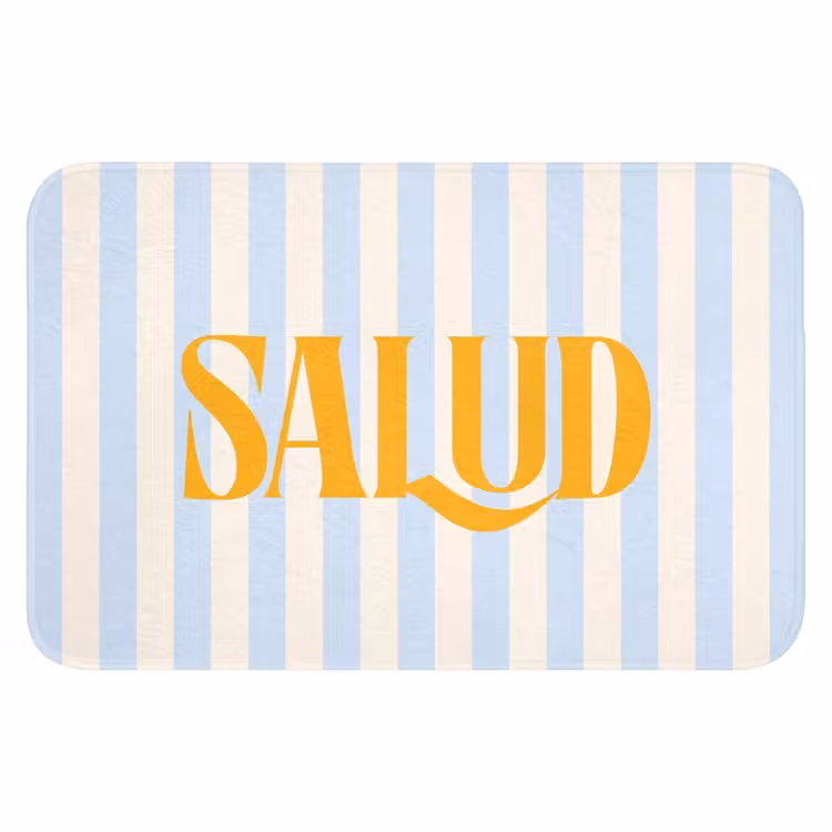 WC Mat - Oranje - Blauw - Strepen - Salud — 1