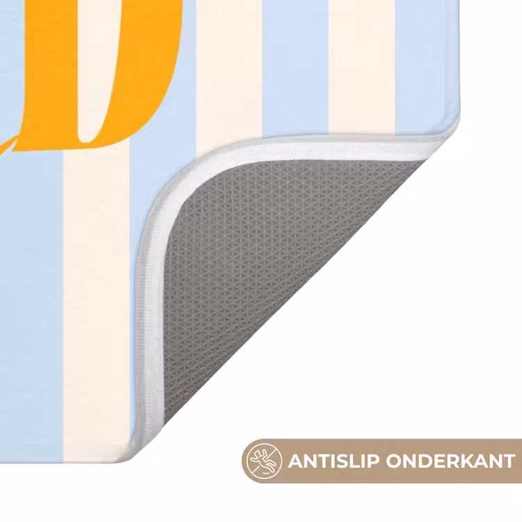WC Mat - Oranje - Blauw - Strepen - Salud — 3