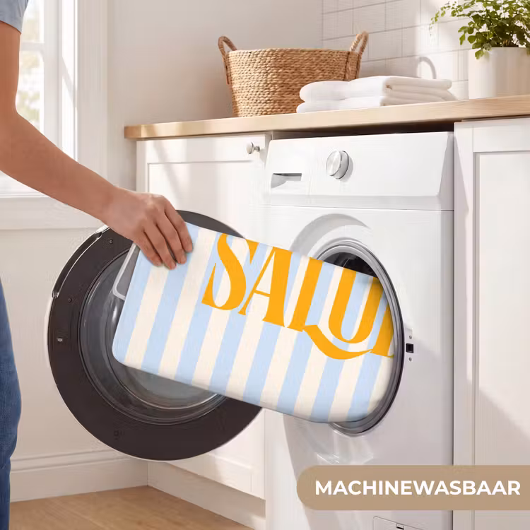 WC Mat - Oranje - Blauw - Strepen - Salud — 5