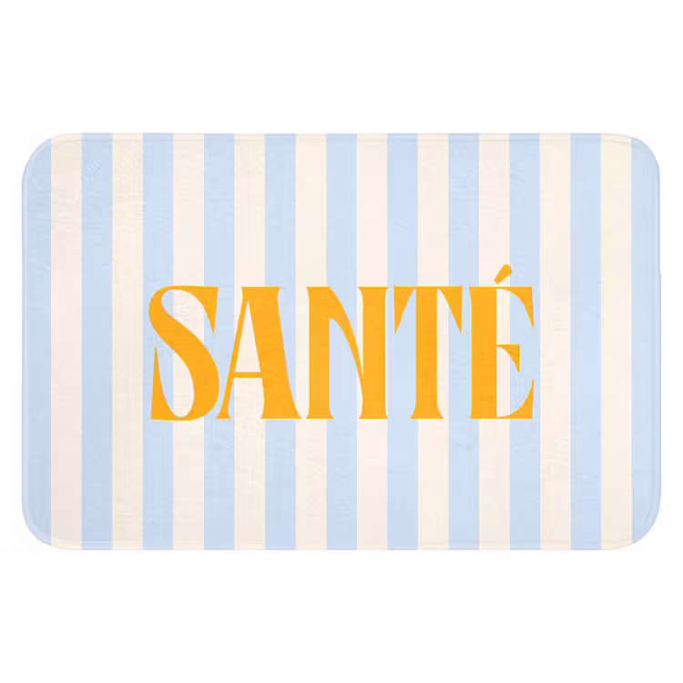 WC Mat - Oranje - Blauw - Strepen - Santé — 1