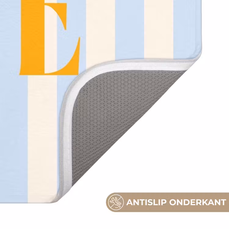 WC Mat - Oranje - Blauw - Strepen - Santé — 3