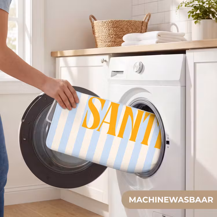WC Mat - Oranje - Blauw - Strepen - Santé — 5