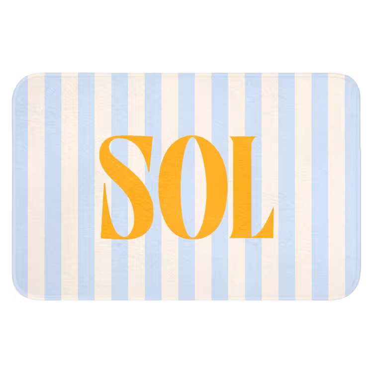 WC Mat - Oranje - Blauw - Strepen - Sol — 1