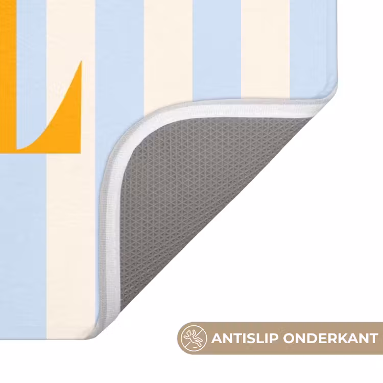 WC Mat - Oranje - Blauw - Strepen - Sol — 3