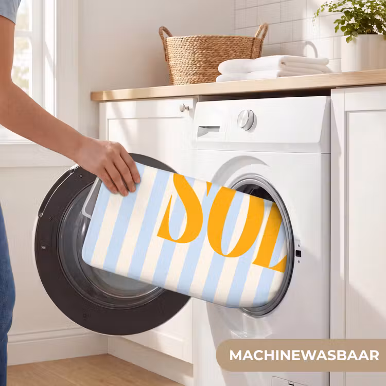 WC Mat - Oranje - Blauw - Strepen - Sol — 5