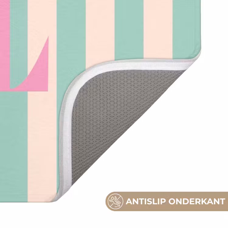 WC Mat - Roze - Groen - Strepen - Sol — 3