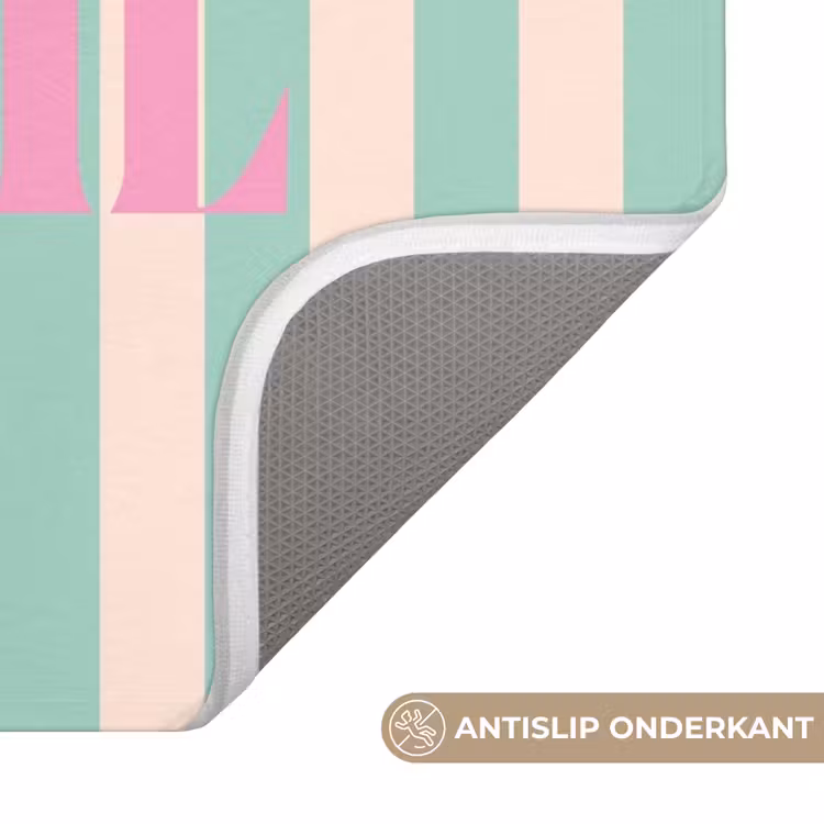 WC Mat - Roze - Groen - Strepen - Soleil — 3