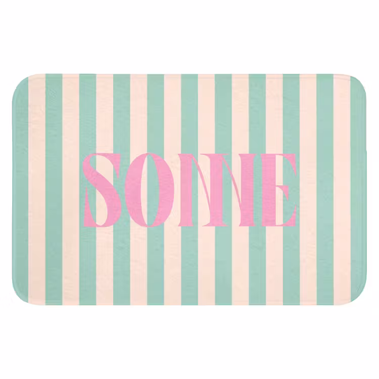 WC Mat - Roze - Groen - Strepen - Sonne — 1
