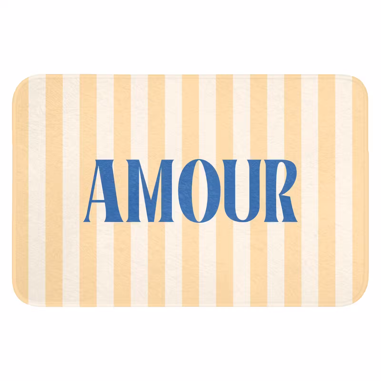 WC Mat - Blauw - Geel - Strepen - Amour — 1