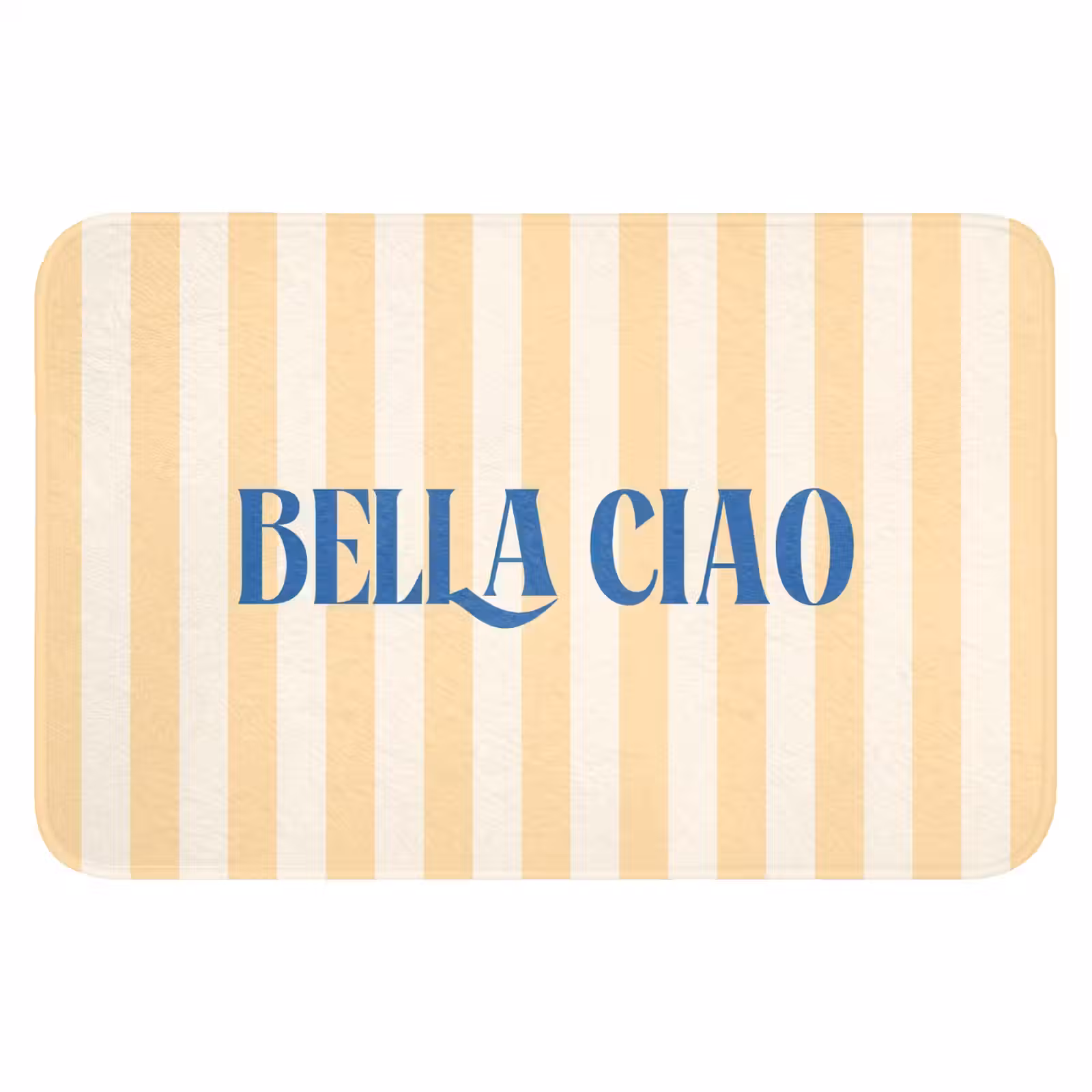 WC Mat - Blauw - Geel - Strepen - Bella Ciao — 1