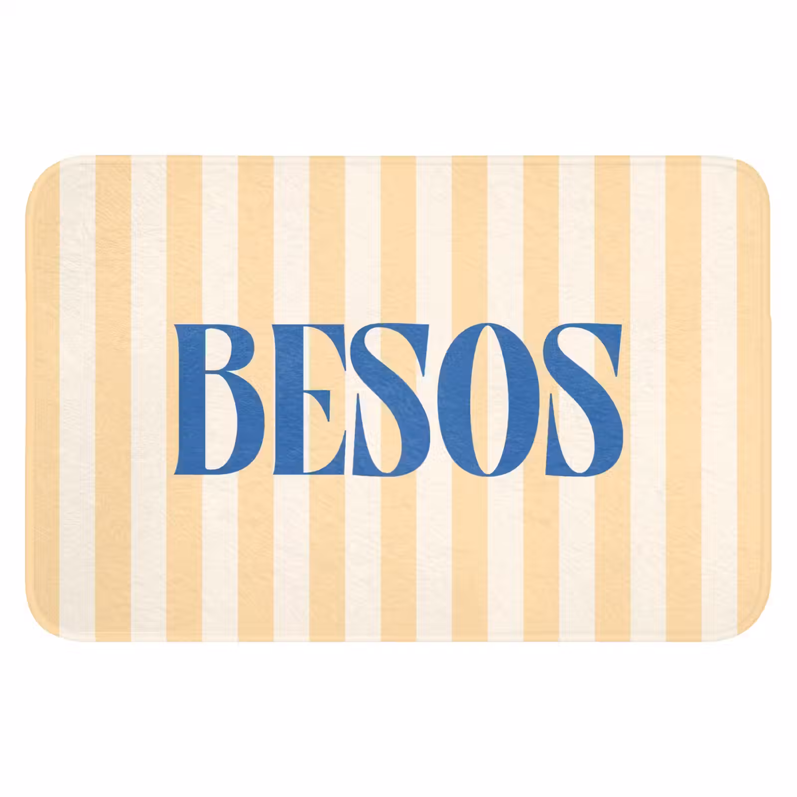 WC Mat - Blauw - Geel - Strepen - Besos — 1
