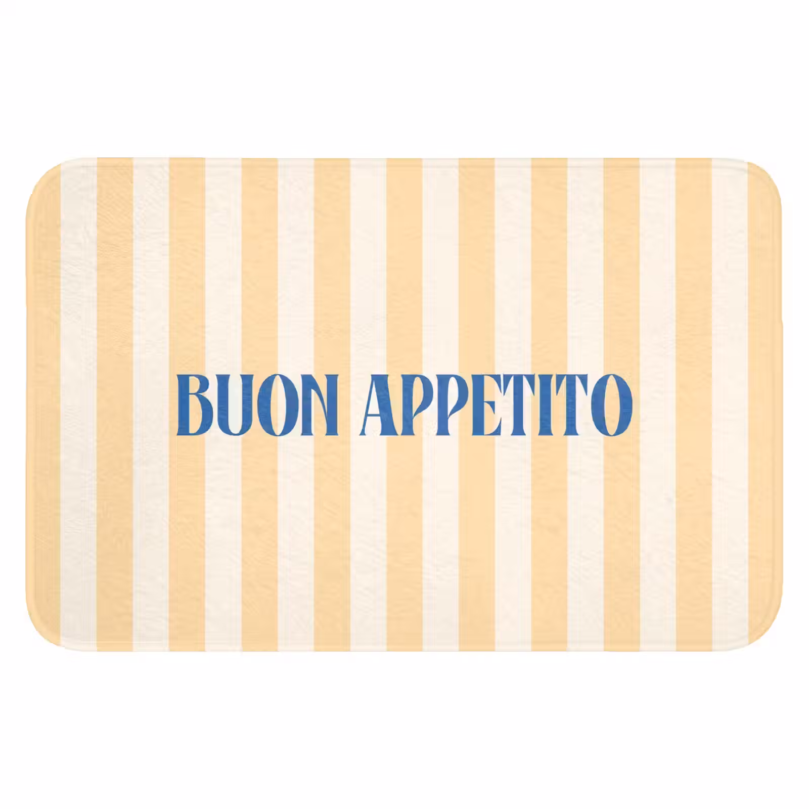 WC Mat - Blauw - Geel - Strepen - Buon Appetito — 1