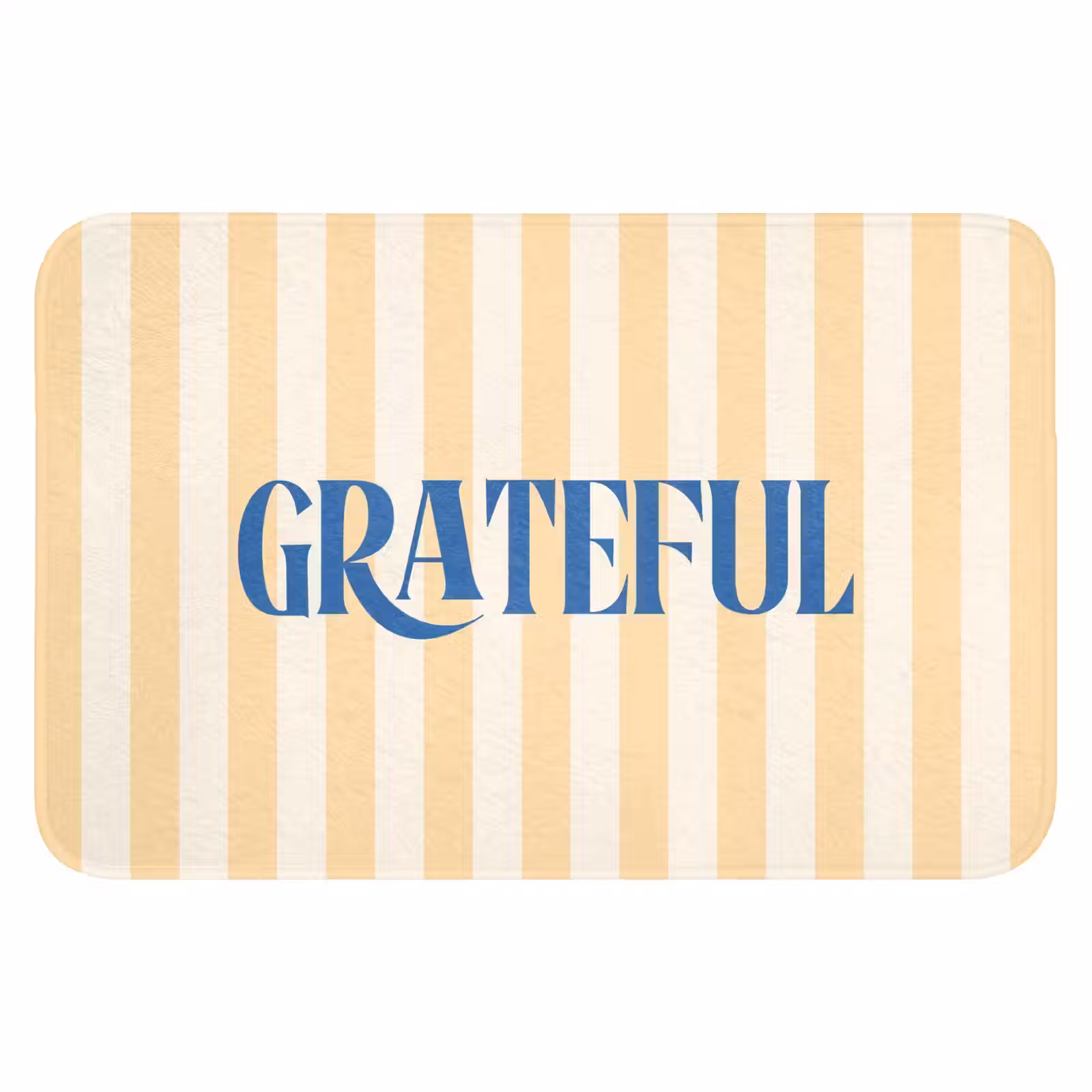WC Mat - Blauw - Geel - Strepen - Grateful — 1