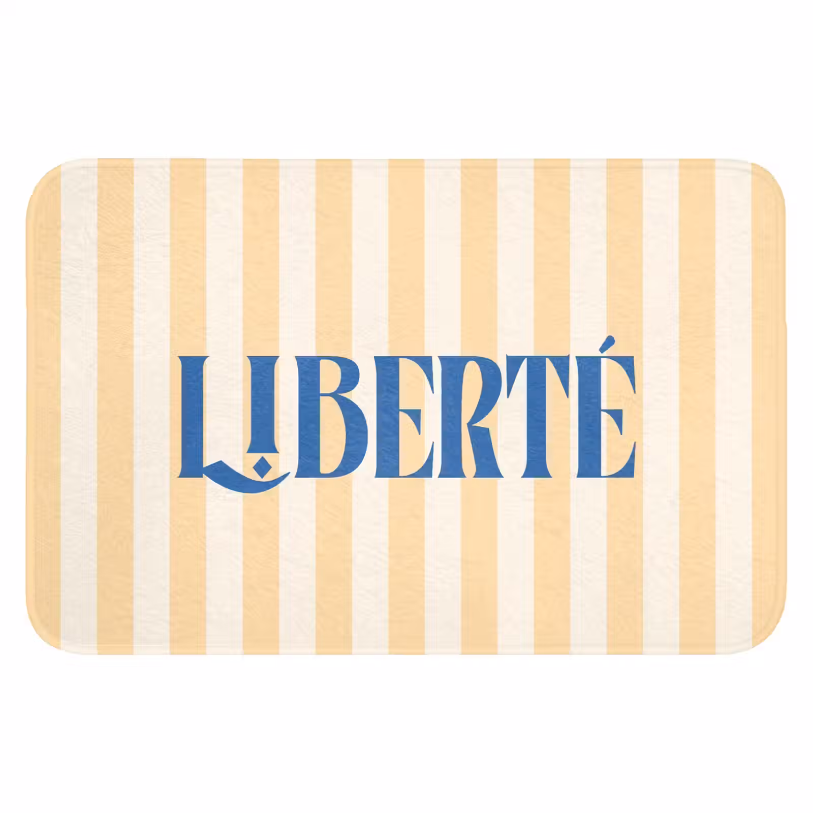 WC Mat - Blauw - Geel - Strepen - Liberté — 1
