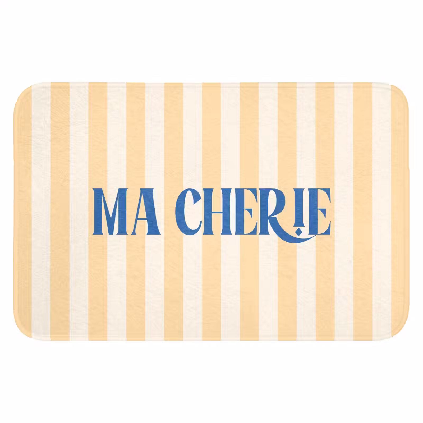 WC Mat - Blauw - Geel - Strepen - Ma Cherie — 1
