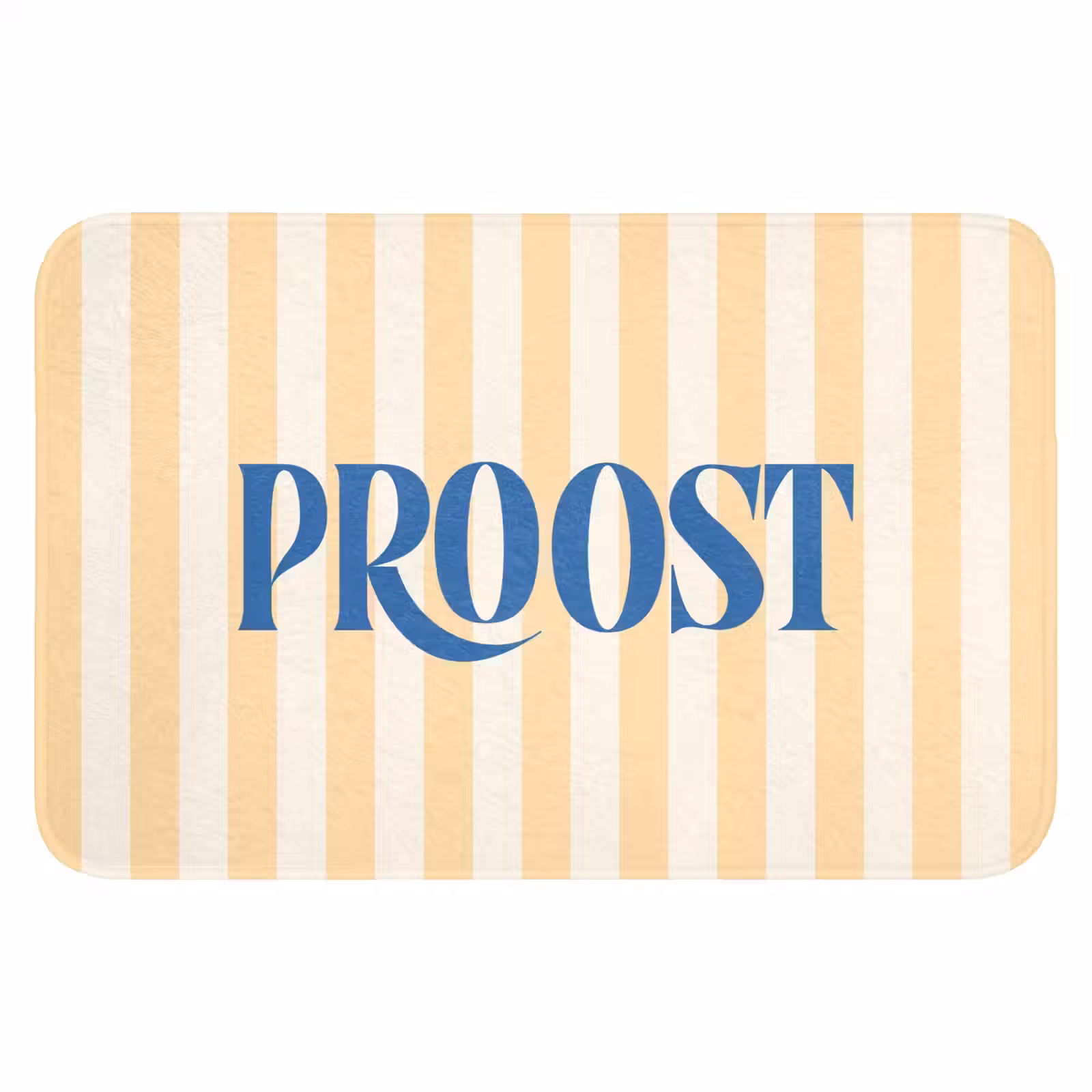 WC Mat - Blauw - Geel - Strepen - Proost — 1