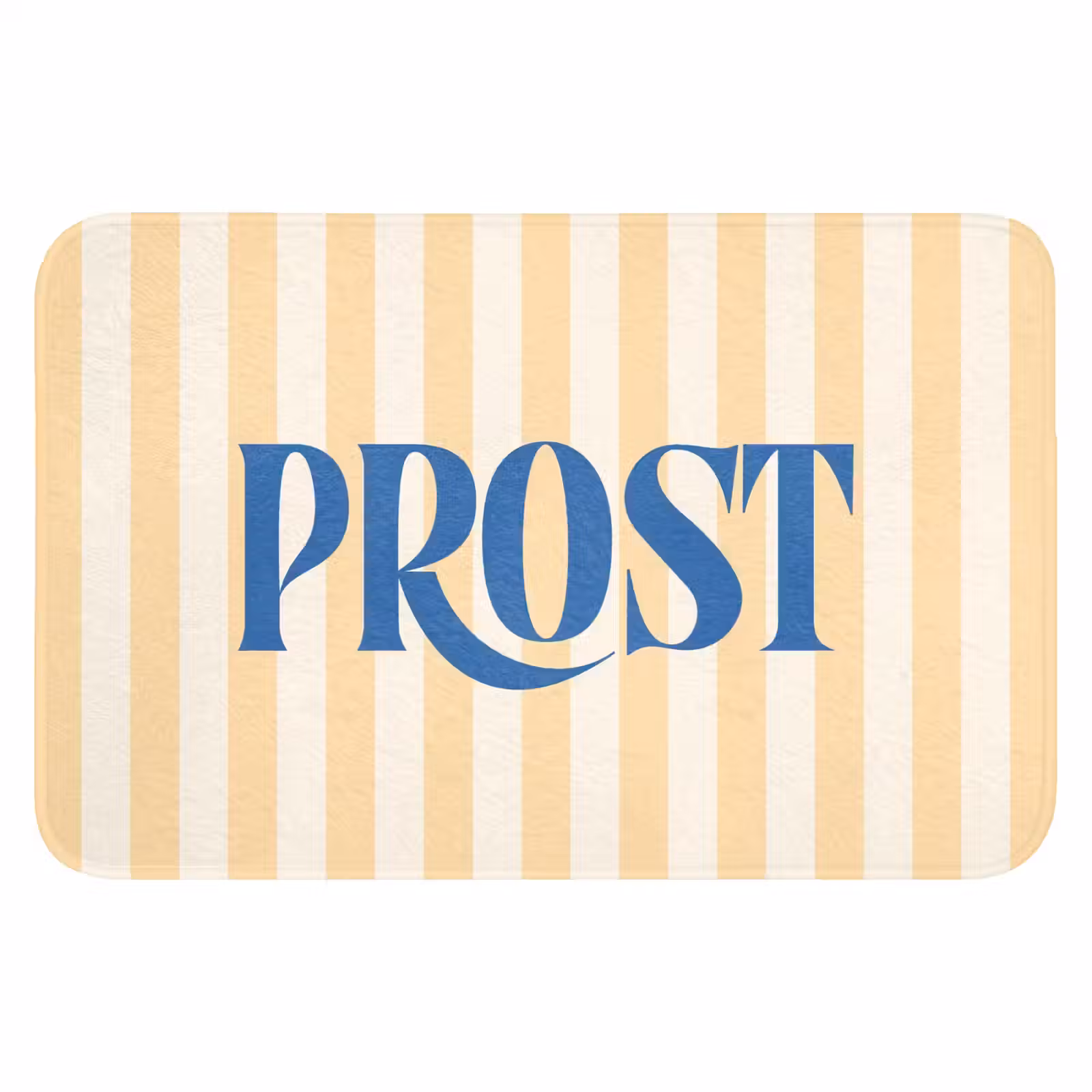 WC Mat - Blauw - Geel - Strepen - Prost — 1