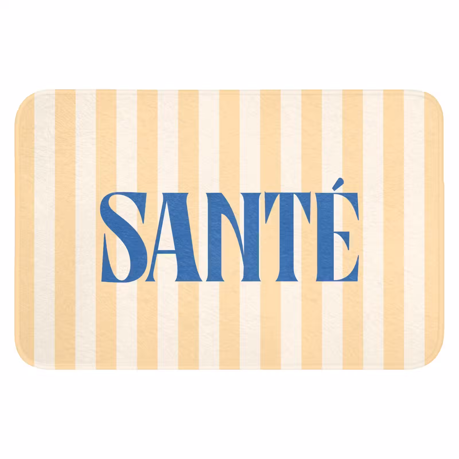 WC Mat - Blauw - Geel - Strepen - Santé — 1